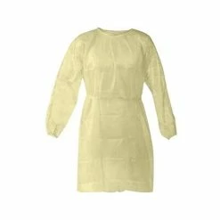 Staff Apparel Unimed Unisex Polypropylene Isolation Gown, Yellow, 100/Carton (WPPG102710Y)