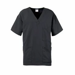 Unisex Scrub Tops Medline Madison Ave Unisex 5XL Scrub Top, Charcoal (5515CHR5XL)