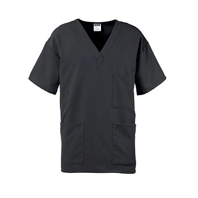 Unisex Scrub Tops Medline Madison Ave™ Unisex Scrub Top With 3 Pockets, Charcoal, Small 2 Unisex Scrub Tops Medline Madison Ave™ Unisex Scrub Top With 3 Pockets, Charcoal, Small - Image 2