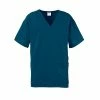 Medline Unisex Scrub Tops Madison AVE™ Unisex Scrub Top With 3 Pockets, Caribbean Blue, Small