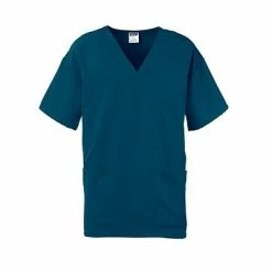 Medline Unisex Scrub Tops Madison AVE™ Unisex Scrub Top With 3 Pockets, Caribbean Blue, XL