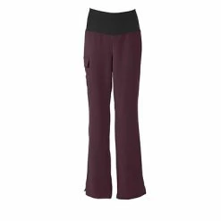 Ladies Scrub Pants Medline Ocean Ave Ladies Yoga Elastic Waist Scrub Pant, Wine, 3XL