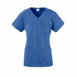 Ladies Scrub Tops Medline Berkeley Ave™ Ladies Scrub Top With Welt Pockets, Ceil Blue, Large