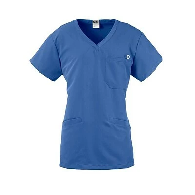 Medline Ladies Scrub Tops Berkeley AVE™ Ladies Scrub Top With Welt Pockets, Ceil Blue, XL 1 Medline Ladies Scrub Tops Berkeley AVE™ Ladies Scrub Top With Welt Pockets, Ceil Blue, XL