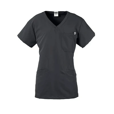 Ladies Scrub Tops Medline Berkeley Ave.™ Ladies Scrub Top With Welt Pockets, Charcoal, 2XL 2 Ladies Scrub Tops Medline Berkeley Ave.™ Ladies Scrub Top With Welt Pockets, Charcoal, 2XL - Image 2