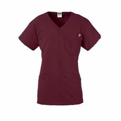 Ladies Scrub Tops Medline Berkeley Ave™ Ladies Scrub Top With Welt Pockets, Wine, XL