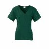 Medline Ladies Scrub Tops Park AVE™ Mock Wrap Ladies Scrub Top, Hunter Green, Medium