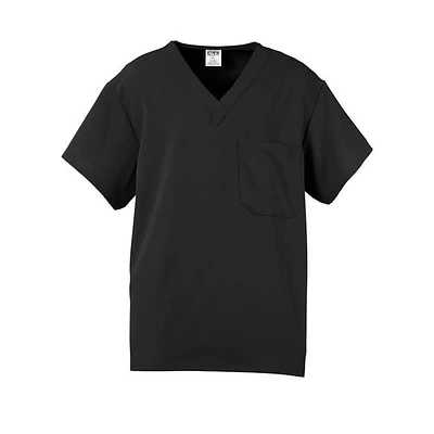 Unisex Scrub Tops Medline Fifth Ave™ Unisex Traditional Scrub Top With One Pocket, Black, Medium 2 Unisex Scrub Tops Medline Fifth Ave™ Unisex Traditional Scrub Top With One Pocket, Black, Medium - Image 2