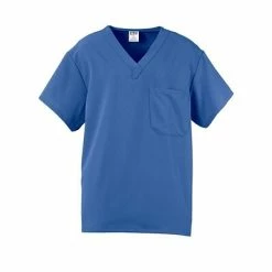 Unisex Scrub Tops Medline Fifth Ave.™ Unisex Traditional Scrub Top With One Pocket, Ceil Blue, 3XL