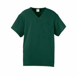 Medline Unisex Scrub Tops Fifth AVE.™ Unisex Scrub Top, Hunter Green, 5XL