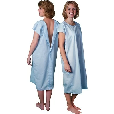 Patient Apparel Core Products® Cloth Patient Gowns; Large, Blue 1 Patient Apparel Core Products® Cloth Patient Gowns; Large, Blue