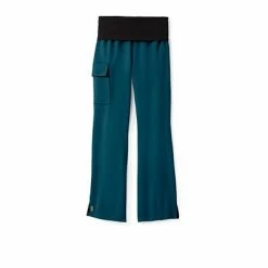 Medline Ladies Scrub Pants Ocean AVE⢠Ladies Yoga Elastic Waist Scrub Pant, Caribbean Blue, ST