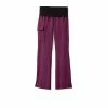 Ladies Scrub Pants Medline Ocean Ave Ladies Yoga Elastic Waist Scrub Pant, Wine, XSP