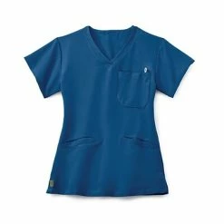 Ladies Scrub Tops Medline Berkeley Ave™ Ladies Scrub Top With Welt Pockets, Royal Blue, 2XL