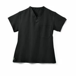 Unisex Scrub Tops Medline Fifth Ave.™ Unisex Traditional Scrub Top With One Pocket, Black, 5XL