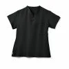 Unisex Scrub Tops Medline Fifth Ave™ Unisex Traditional Scrub Top With One Pocket, Black, Small