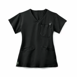 Ladies Scrub Tops Medline Berkeley Ave™ Ladies Scrub Top With Welt Pockets, Black, Large