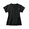 Ladies Scrub Tops Medline Berkeley Ave™ Ladies Scrub Top With Welt Pockets, Black, XS