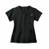 Ladies Scrub Tops Medline Berkeley Ave™ Ladies Scrub Top With Welt Pockets, Black, 3XL