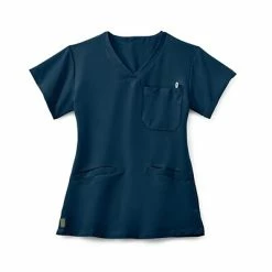 Ladies Scrub Tops Medline Berkeley Ave™ Ladies Scrub Top With Welt Pockets, Navy, Medium