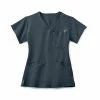 Ladies Scrub Tops Medline Berkeley Ave.™ Ladies Scrub Top With Welt Pockets, Charcoal, XS