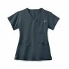 Ladies Scrub Tops Medline Berkeley Ave.™ Ladies Scrub Top With Welt Pockets, Charcoal, 2XL