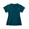 Ladies Scrub Tops Medline Berkeley Ave.™ Ladies Scrub Top With Welt Pockets, Caribbean Blue, Medium