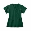 Medline Ladies Scrub Tops Berkeley AVE.™ Ladies Scrub Top With Welt Pockets, Hunter Green, 3XL