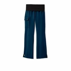 Medline Ladies Scrub Pants Ocean AVE™ Ladies Yoga Elastic Waist Scrub Pant, Navy, XLT