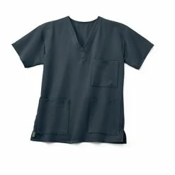 Unisex Scrub Tops Medline Madison Ave™ Unisex Scrub Top With 3 Pockets, Charcoal, 2XL