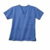 Unisex Scrub Tops Medline Madison Ave™ Unisex Scrub Top With 3 Pockets, Ceil Blue, Medium