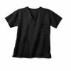 Medline Unisex Scrub Tops Madison AVE™ Unisex Scrub Top With 3 Pockets, Black, Large