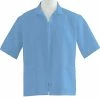 Medline Unisex Zip Front Smocks, Light Blue, Medium