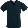 ComfortEase™ Ladies Two-pockets V-neck Scrub Tops Medline ComfortEase Ladies Two-pockets V-neck Scrub Tops, Black, XL