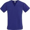 Medline ComfortEase™ Ladies Two-pockets V-neck Scrub Tops, Purple, XS