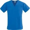 Medline ComfortEase™ Ladies Two-pockets V-neck Scrub Tops, Royal Blue, Medium