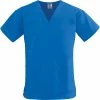 Medline ComfortEase™ Ladies Two-pockets V-neck Scrub Tops, Royal Blue, 5XL
