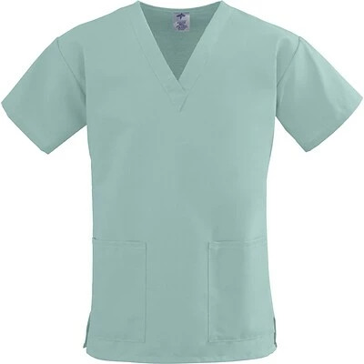 Medline ComfortEase™ Ladies Two-pockets V-neck Scrub Tops, Seaspray, Medium 1 Medline ComfortEase™ Ladies Two-pockets V-neck Scrub Tops, Seaspray, Medium