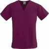 ComfortEase™ Ladies Two-pockets V-neck Scrub Tops Medline ComfortEase Ladies Poly & Cotton V-neck Scrub Tops, Wine, XL