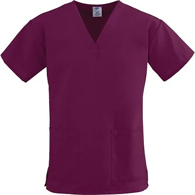 ComfortEase™ Ladies Two-pockets V-neck Scrub Tops Medline ComfortEase Ladies Poly & Cotton V-neck Scrub Tops, Wine, XL 1 ComfortEase™ Ladies Two-pockets V-neck Scrub Tops Medline ComfortEase Ladies Poly & Cotton V-neck Scrub Tops, Wine, XL