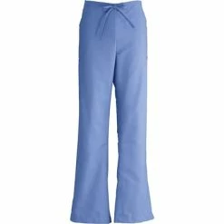 Medline ComfortEase™ Ladies Modern Fit Drawstring And Elastic Waist Cargo Scrub Pants ComfortEase™ Ladies Drawstring And Elastic Waist Cargo Scrub Pants, Ceil Blue, Large, Reg Length
