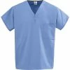 Medline Unisex One-pocket Reversible Tops, Ceil Blue, Small