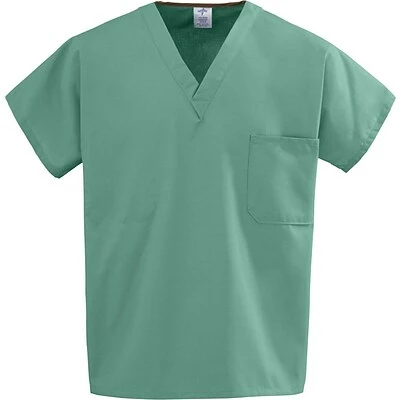 Medline Unisex One-pocket Reversible Tops, Jade, Large 1 Medline Unisex One-pocket Reversible Tops, Jade, Large