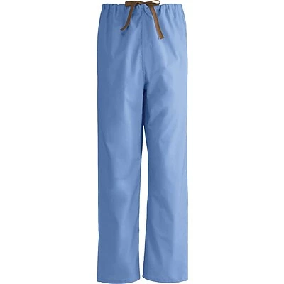 Medline Unisex Reversible Drawstring Scrub Pants, Ceil Blue, Medium, Regular Length 1 Medline Unisex Reversible Drawstring Scrub Pants, Ceil Blue, Medium, Regular Length