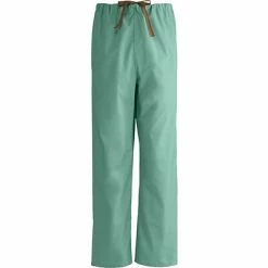 Medline Unisex Reversible Drawstring Scrub Pants, Jade, Large, Regular Length