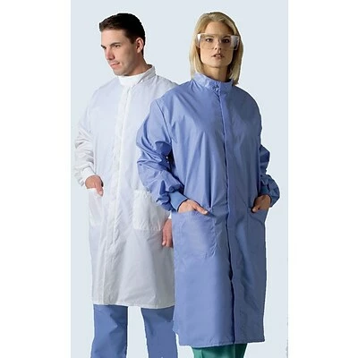 Medline ASEP® A/S Unisex Full Length Barrier Lab Coats, Ceil Blue, Small 1 Medline ASEP® A/S Unisex Full Length Barrier Lab Coats, Ceil Blue, Small