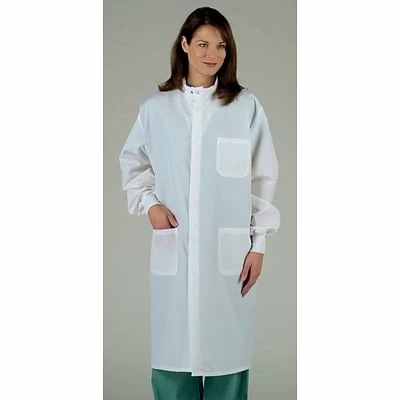 Medline ASEP® Unisex Full Length Barrier Lab Coats, White, Large 1 Medline ASEP® Unisex Full Length Barrier Lab Coats, White, Large