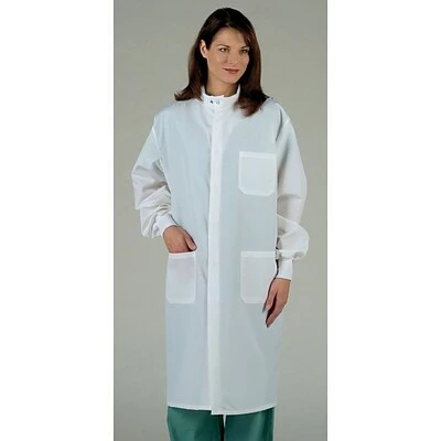 ASEP® Unisex Full Length Barrier Lab Coats, White, XL 1 ASEP® Unisex Full Length Barrier Lab Coats, White, XL