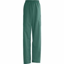Medline AngelStat® Unisex Elastic Cargo Scrub Pants, Hunter Green, Large, Medium Length