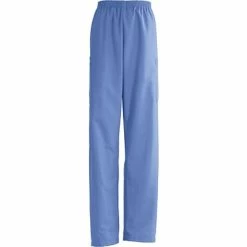 Medline AngelStat® Unisex Elastic Cargo Scrub Pants, Ceil Blue, XL, Medium Length